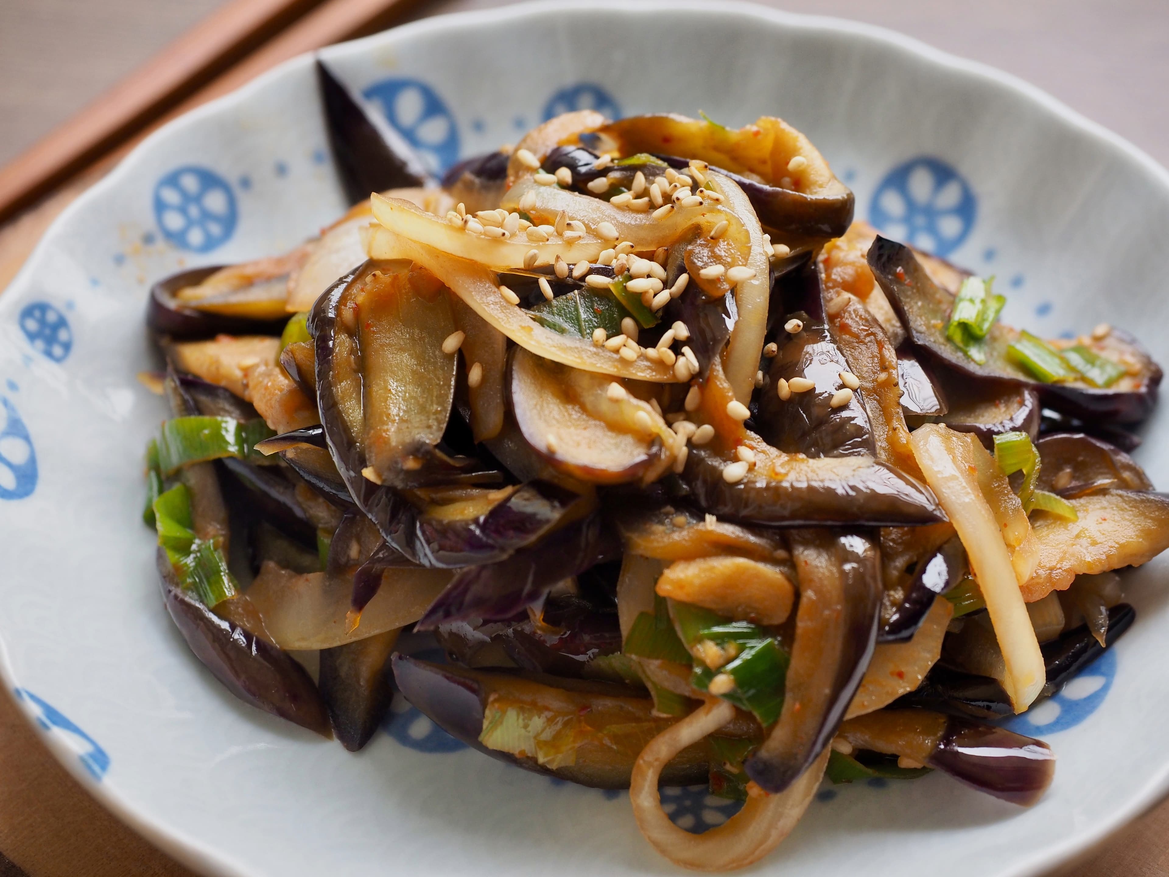Korean Stir-fried Eggplant (가지볶음)