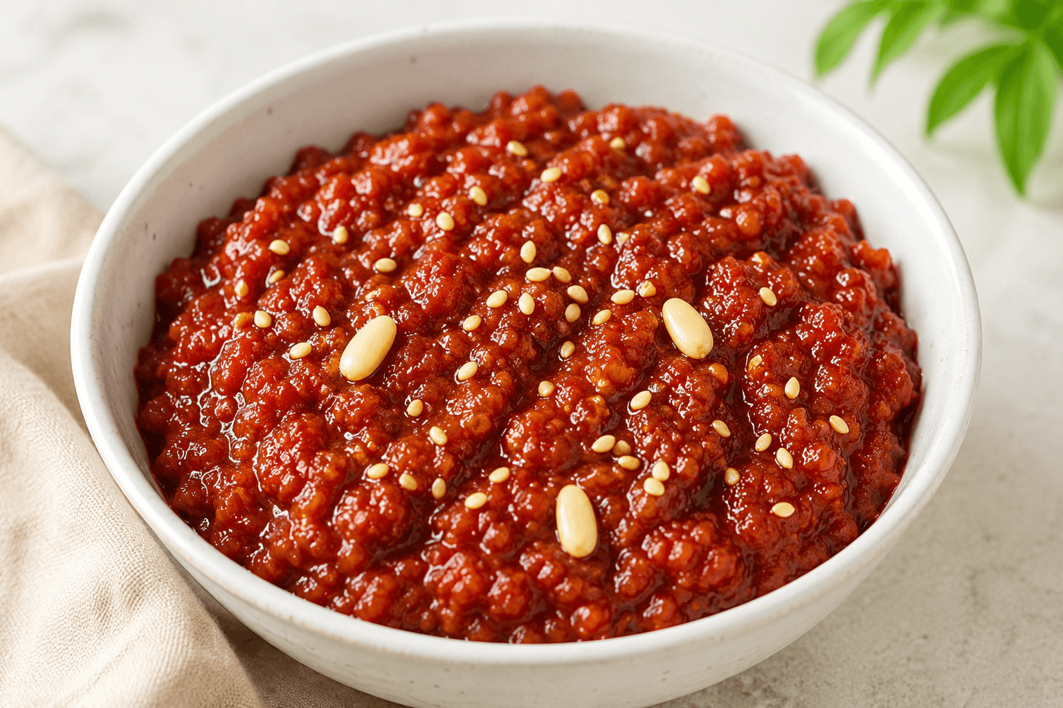 Bokkeum Gochujang (gebratene Gochujang-Sauce mit Rindfleisch, 볶음고추장)
