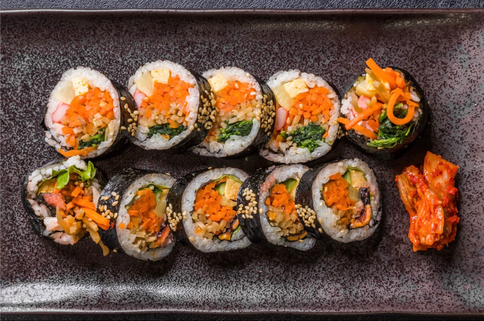 Kimbap (Koreanische Reisrollen, 김밥)